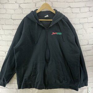 Macs Diner Sweatshirt Hoodie Sz 3XL Black Full Zip Classic Car 50’s